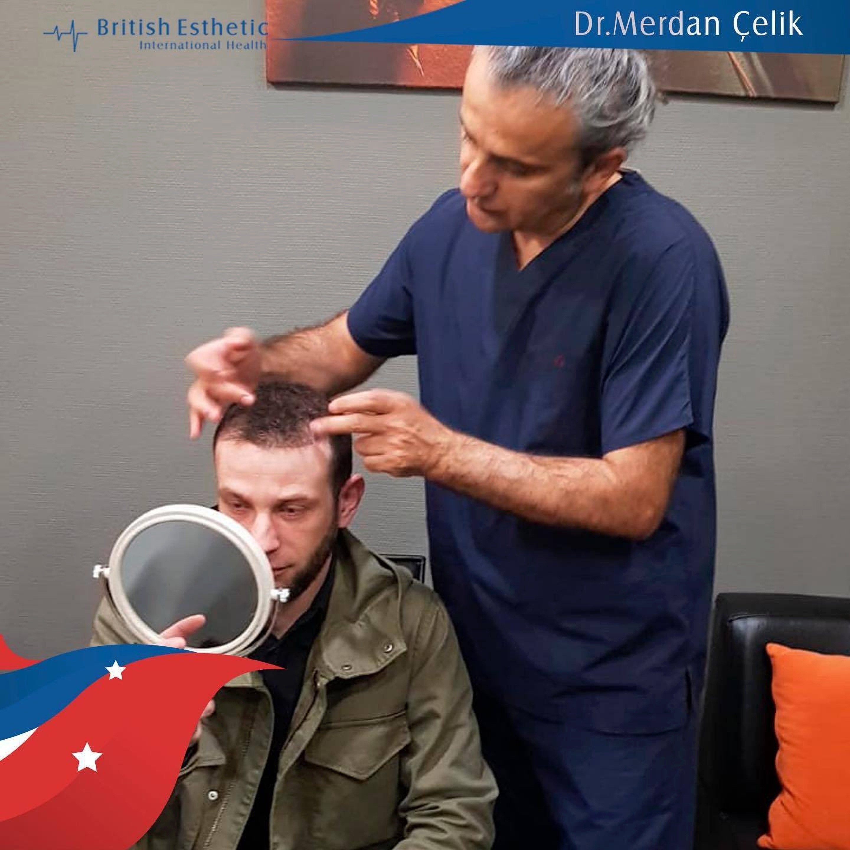 Первая консультация перед пересадкой волос в клинике British Estetik